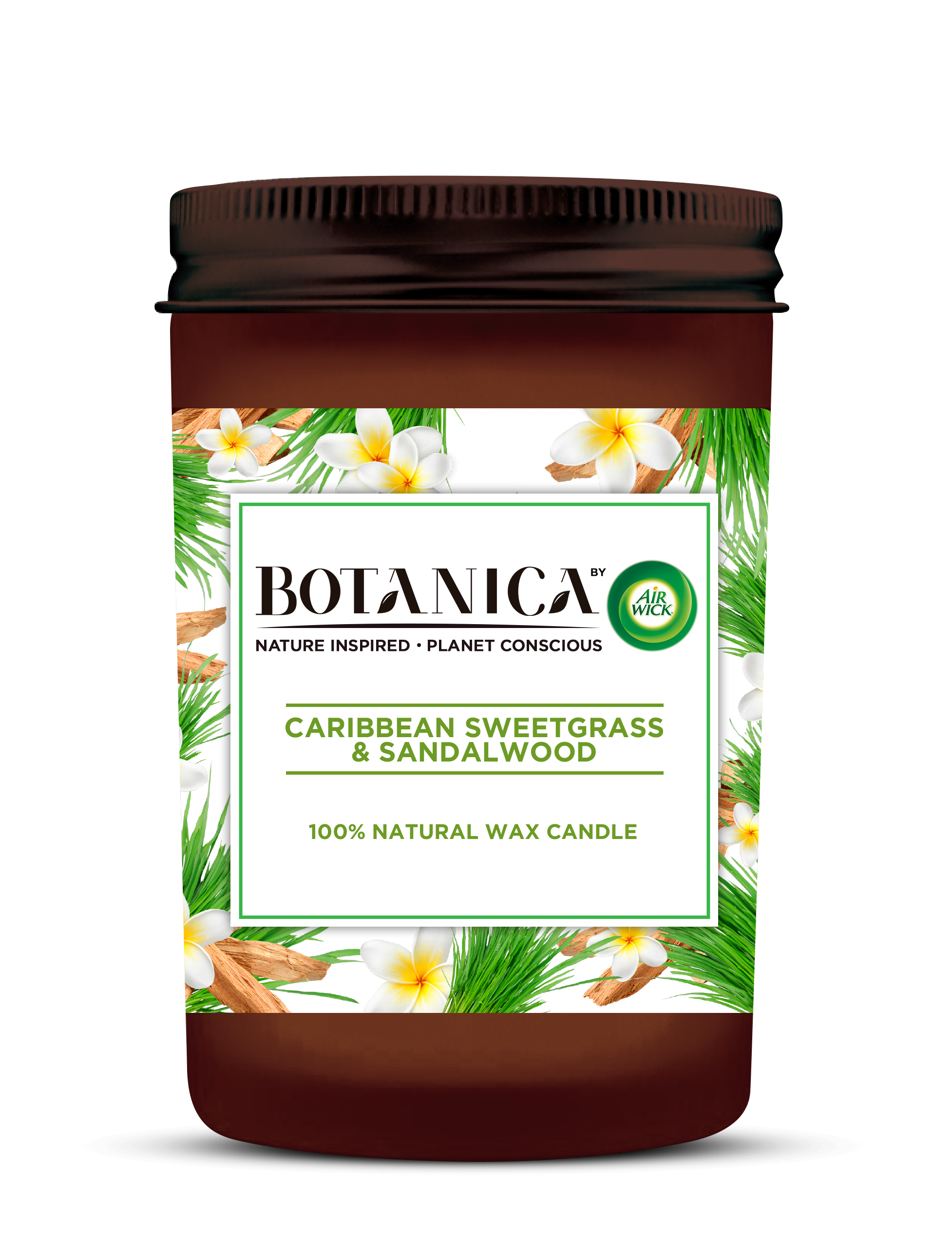 Botanica by Air Wick Lumanare Vetiver din Caraibe si Lemn de Santal
