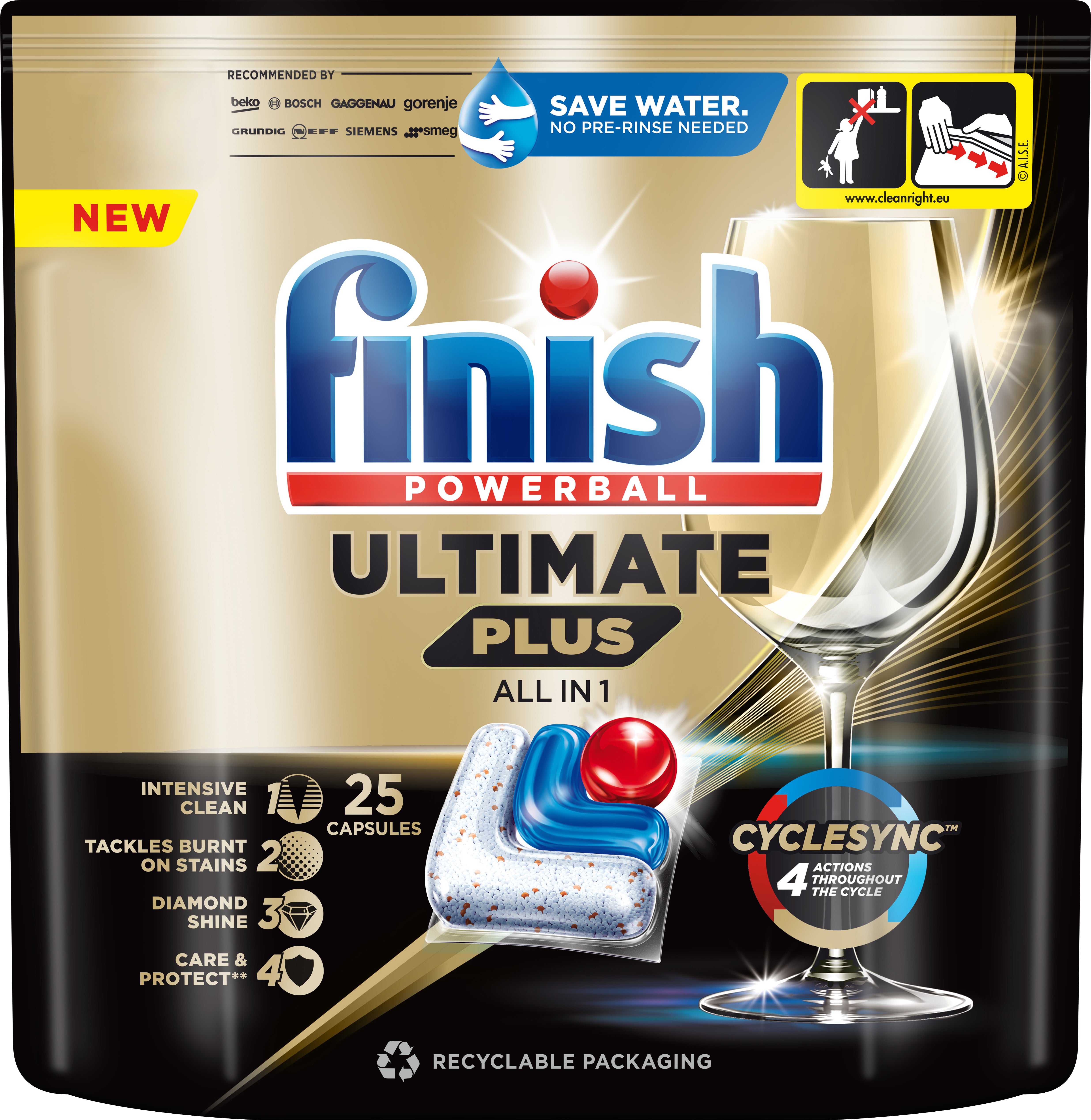 Detergent capsule pentru masina de spalat vase Finish Ultimate Plus